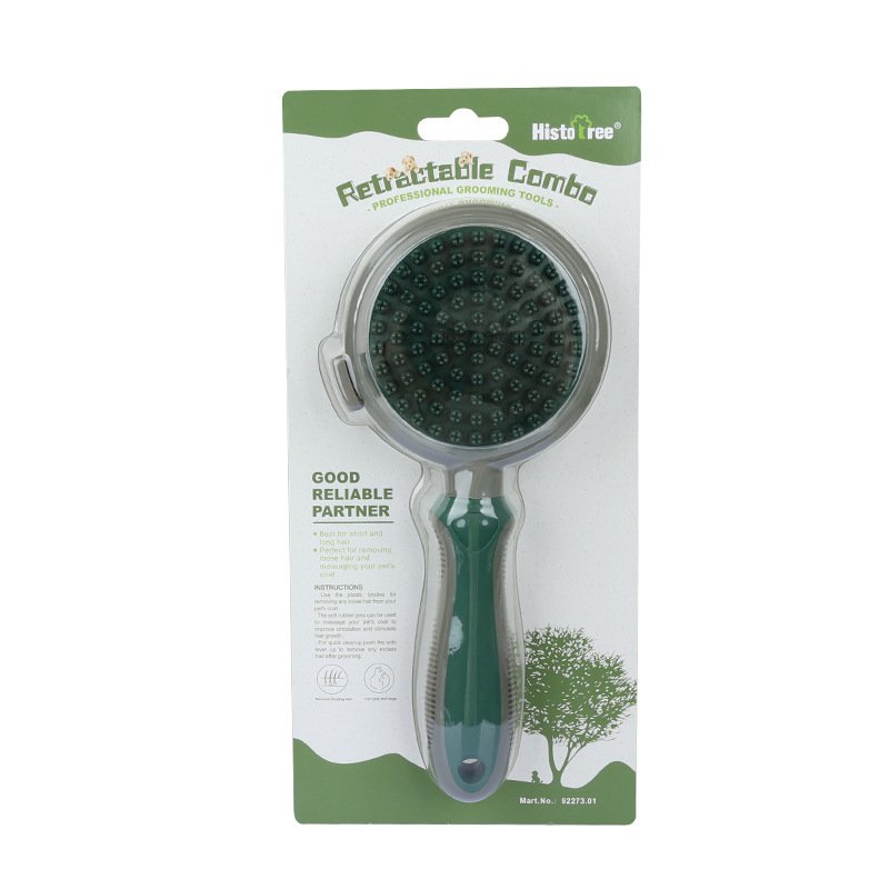Self-Cleaning Slicker Brush – One-Click Pet Hair Removal for Dogs & Cats - Image 8