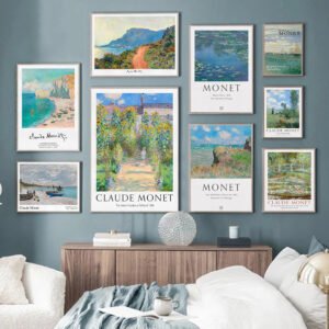 Monet vintage museum exhibition poster wall art
