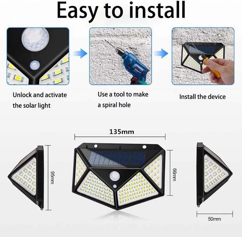 Solar Outdoor Lights 2-Pack – Motion Sensor Security Wall Lights, IP65 Waterproof - Image 3