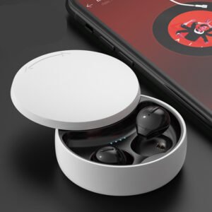 True wireless Bluetooth earbuds with charging case