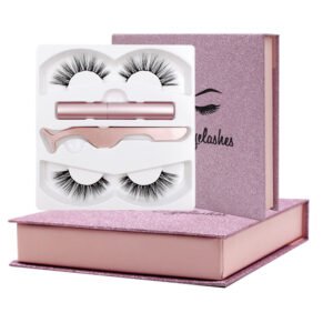 Reusable Magnetic Eyelash Kit – Lashes, Magnetic Eyeliner & Applicator