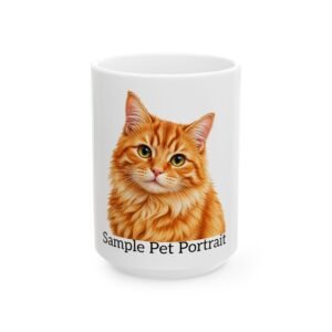 Pet Portrait Mug – Personalized Ceramic Coffee Cup (11oz, 15oz)