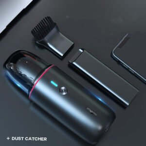 Cordless handheld car vacuum cleaner with attachments