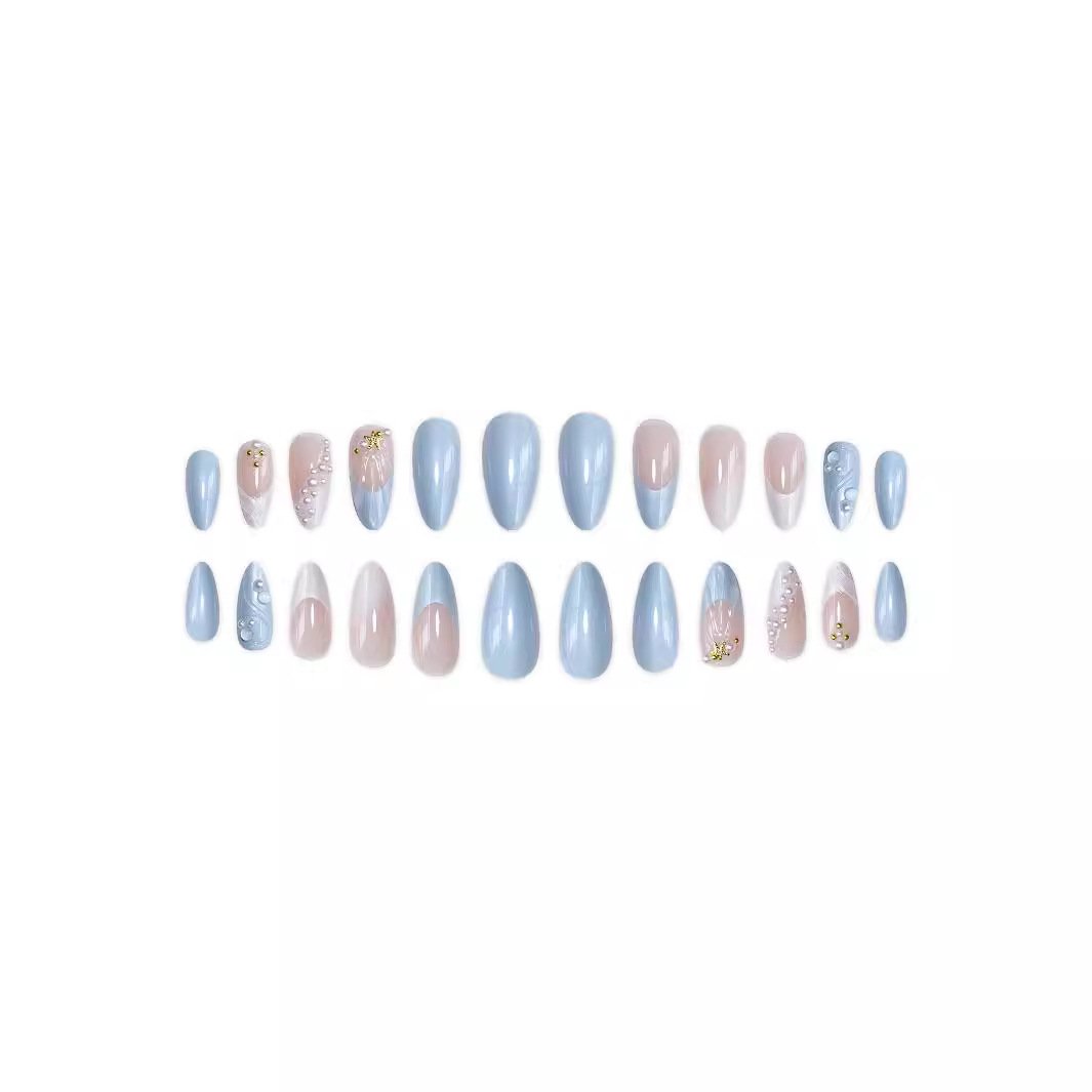 3D mermaid nail kit with pearls and shimmer