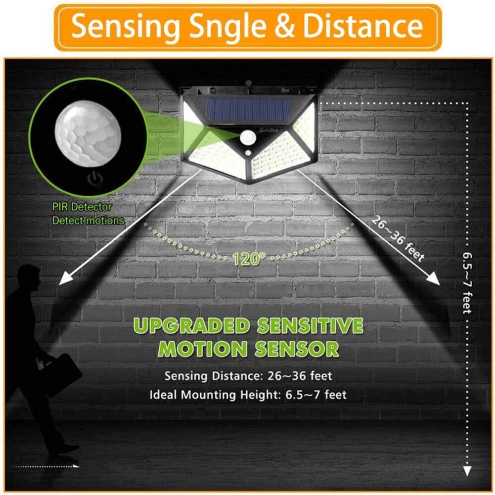 Solar Outdoor Lights 2-Pack – Motion Sensor Security Wall Lights, IP65 Waterproof - Image 2