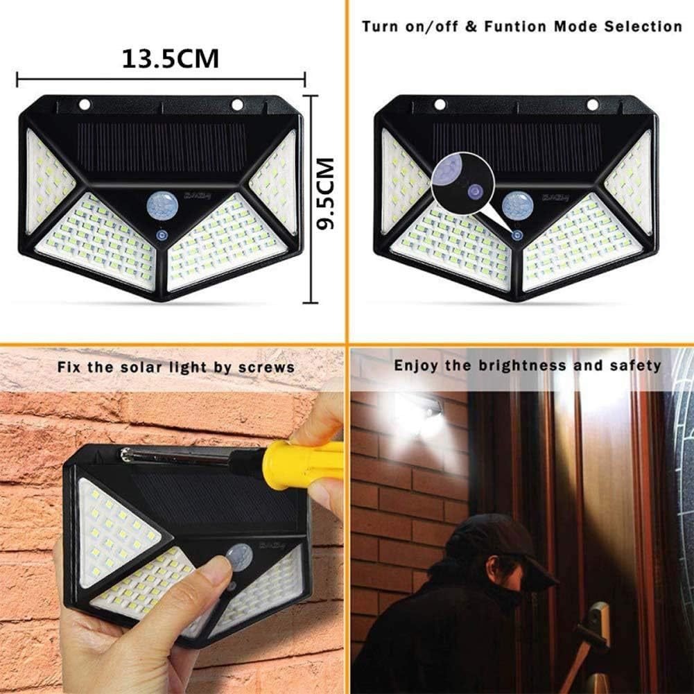 Solar Outdoor Lights 2-Pack – Motion Sensor Security Wall Lights, IP65 Waterproof - Image 4