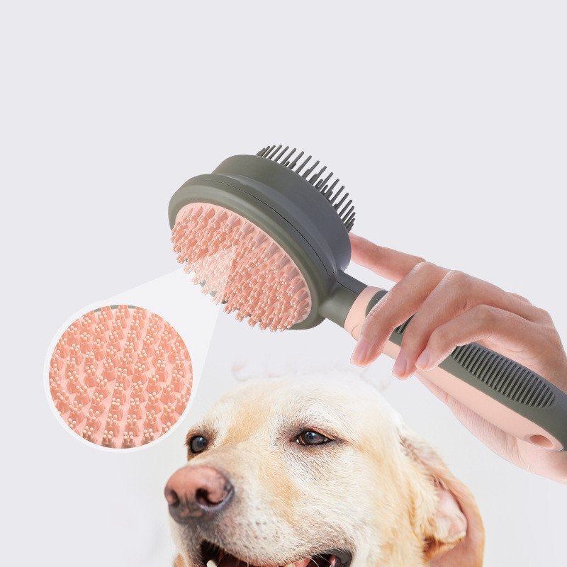 Self-Cleaning Slicker Brush – One-Click Pet Hair Removal for Dogs & Cats - Image 3