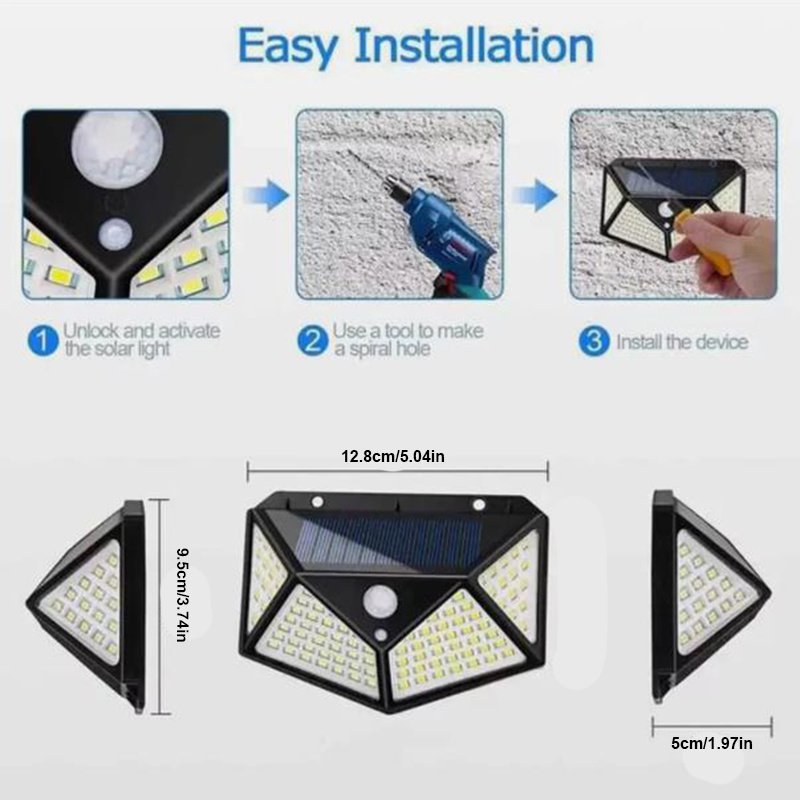 Solar Outdoor Lights 2-Pack – Motion Sensor Security Wall Lights, IP65 Waterproof - Image 5