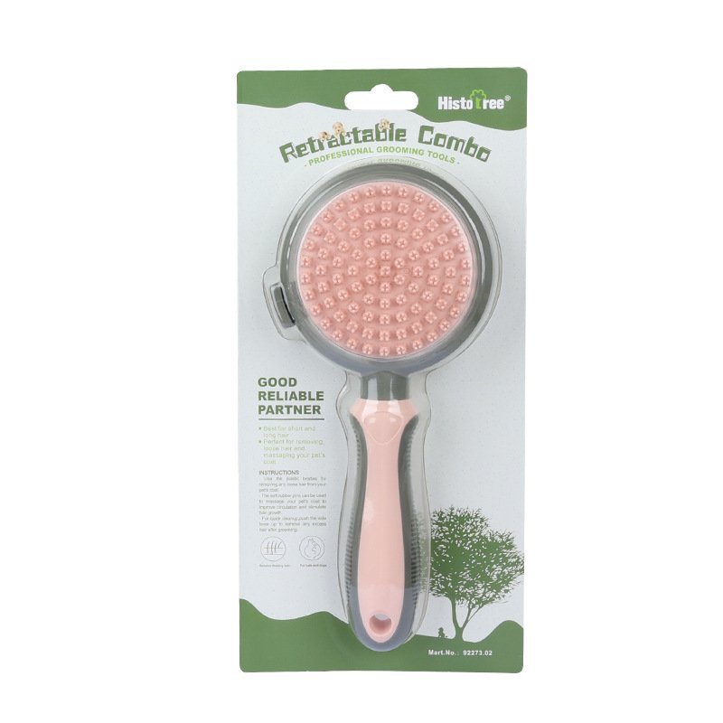 Self-Cleaning Slicker Brush – One-Click Pet Hair Removal for Dogs & Cats - Image 4