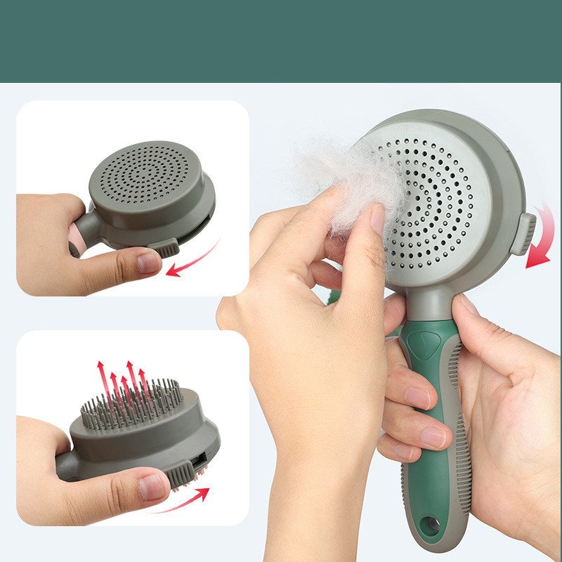 Self-Cleaning Slicker Brush – One-Click Pet Hair Removal for Dogs & Cats - Image 7