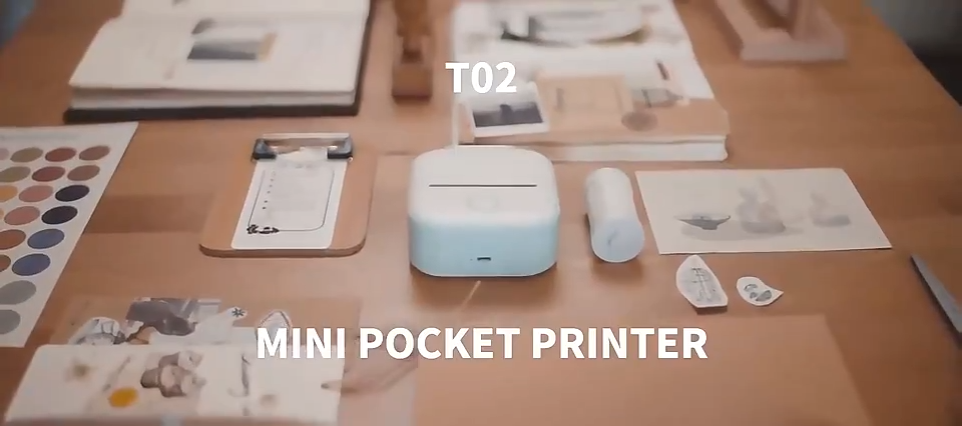 Portable inkless thermal printer for journaling and study notes