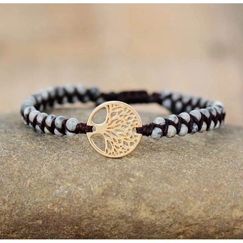 Natural Agate Bead Friendship Bracelet — product photo 3