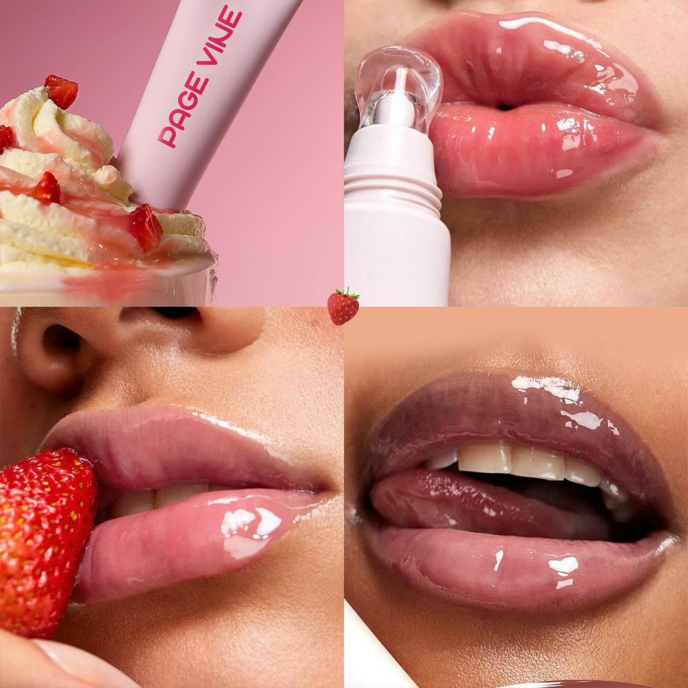 4-Color Brightening Lip Balm — Moisturizing & Exfoliating Lip Gloss - Image 8